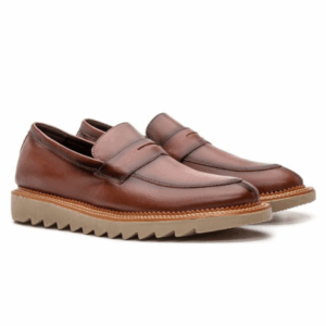 sapato mocassim tratorado