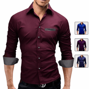 camisa social com detalhe